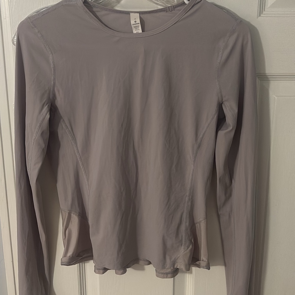 lululemon athletica Women's Long Sleeve Top - Light Gray